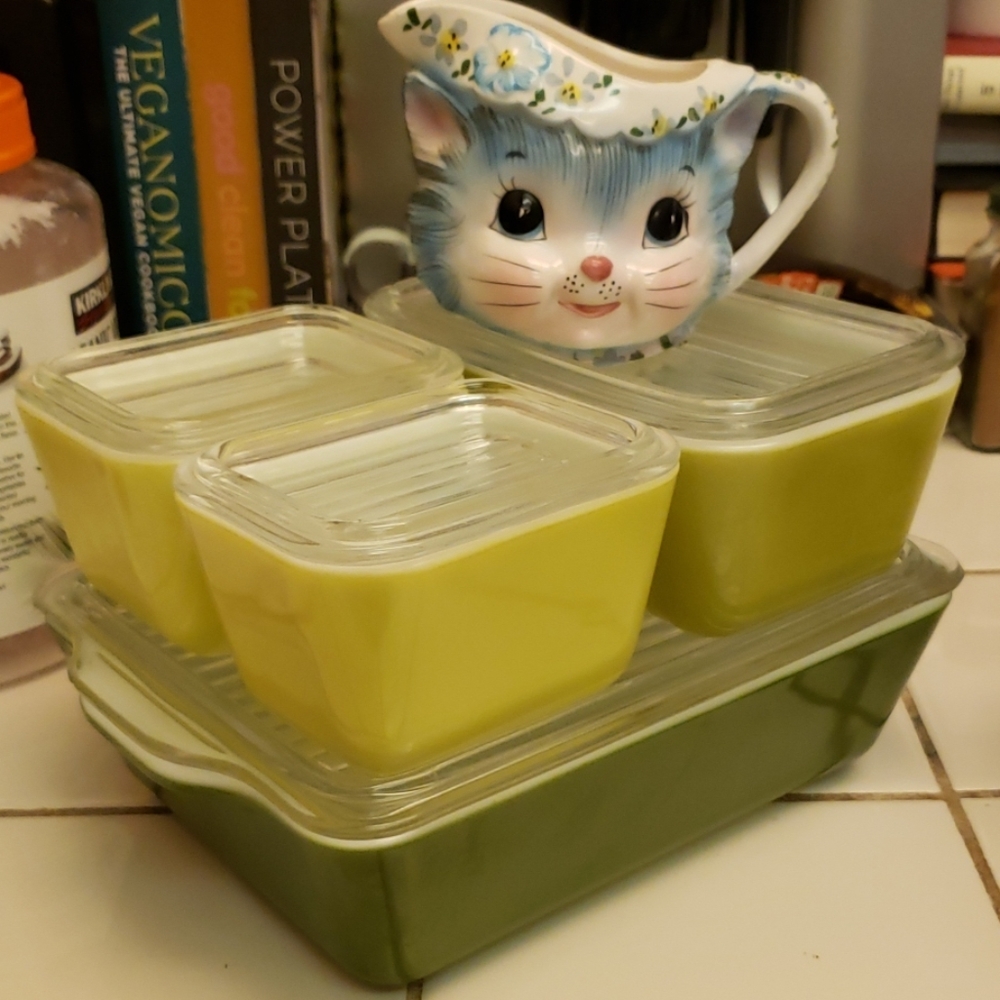 Pyrex Verde refrigerator set